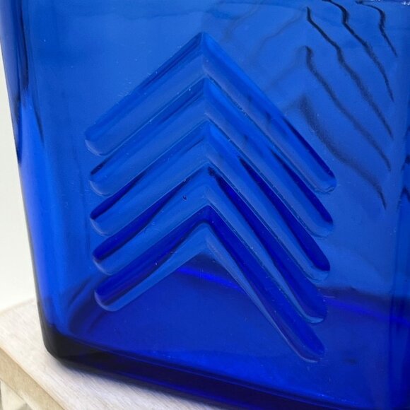 Hazel Atlas Art Deco Cobalt Blue Creamer - Picture 3 of 12